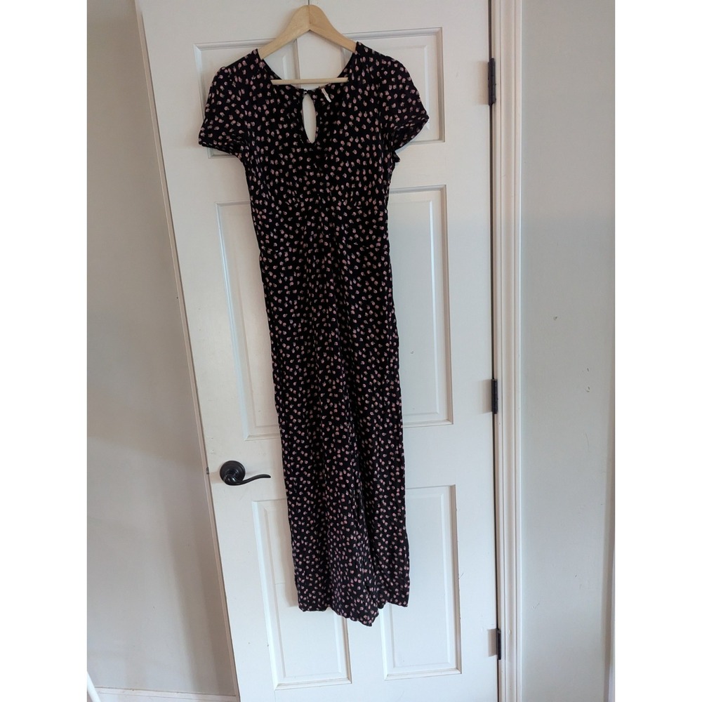 Free People Womens Size 8 Floral Mia Pants Outfit Wide Leg Jumpsuit Ditzy Romper - Picture 3 of 9